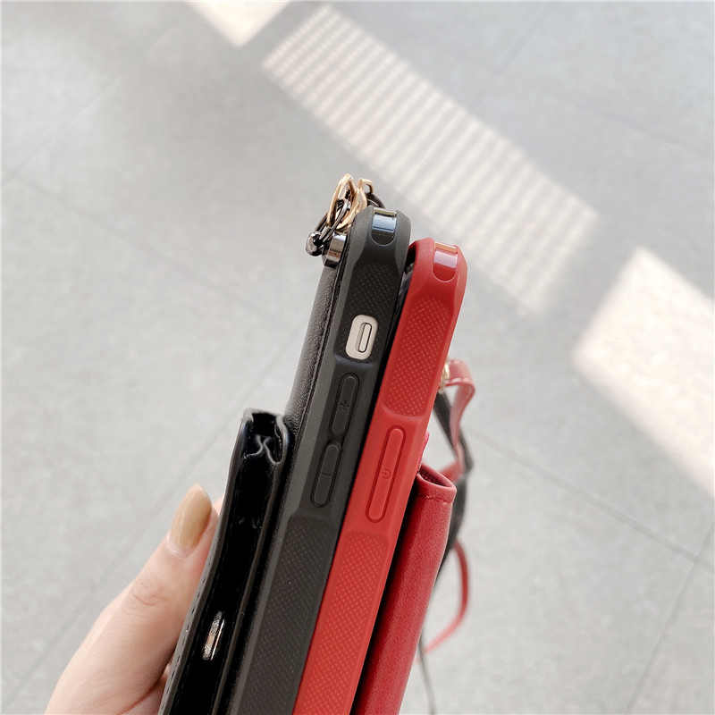 Ốp Điện Thoại Da Chống Sốc Tích Hợp Ví Đựng Thẻ Có Dây Đeo Chéo Cho Iphone 12 Pro Max 12 Mini 11 Se 2020 10x7 8 Plus Xr Xs | BigBuy360 - bigbuy360.vn