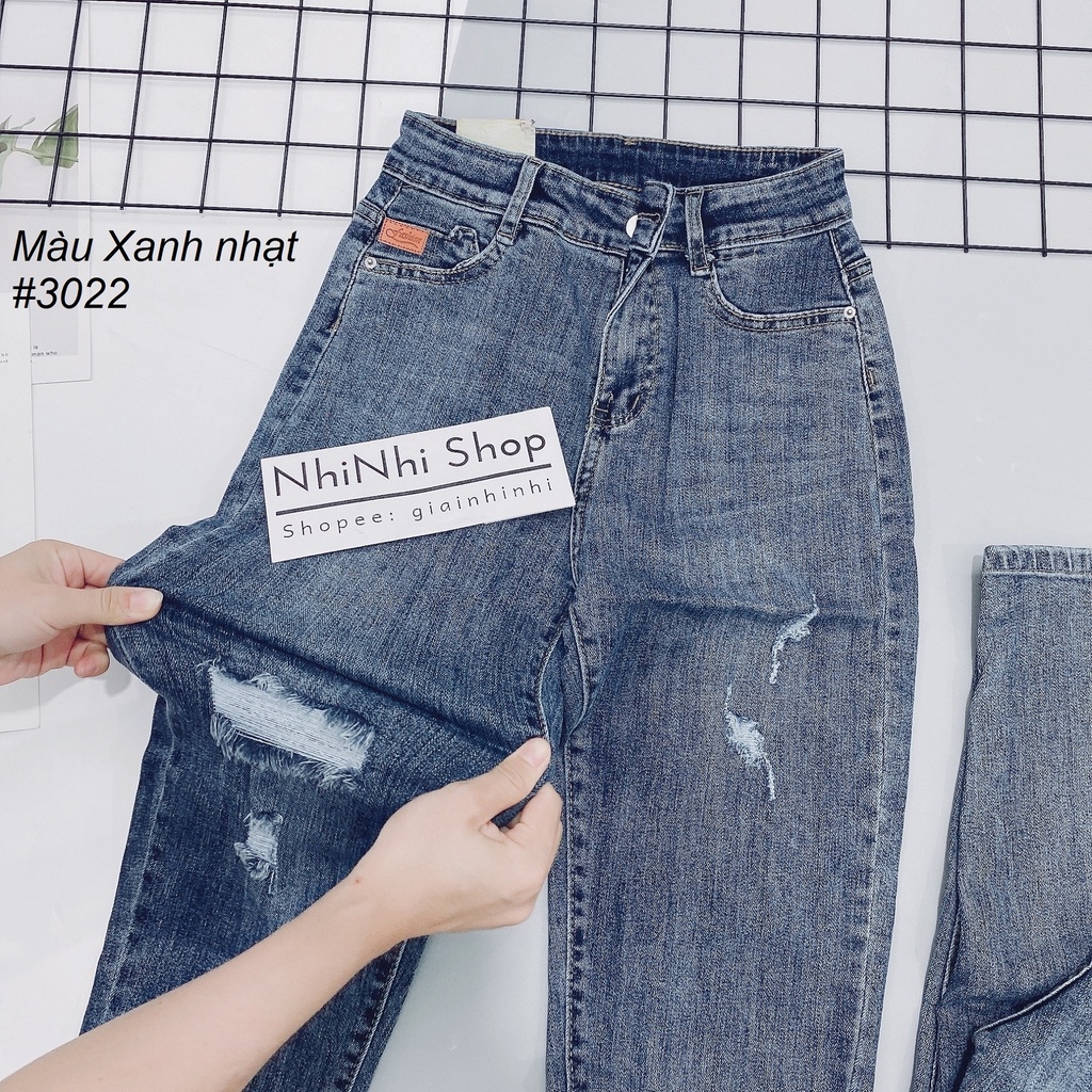 Quần bò nữ dáng boyfriend co dãn pha mác da DB778 - NhiNhi Shop