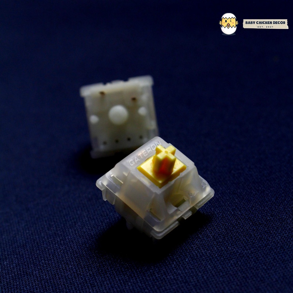 Switch bàn phím cơ Gateron Milky Yellow Pro (5 pin or 5 chân)