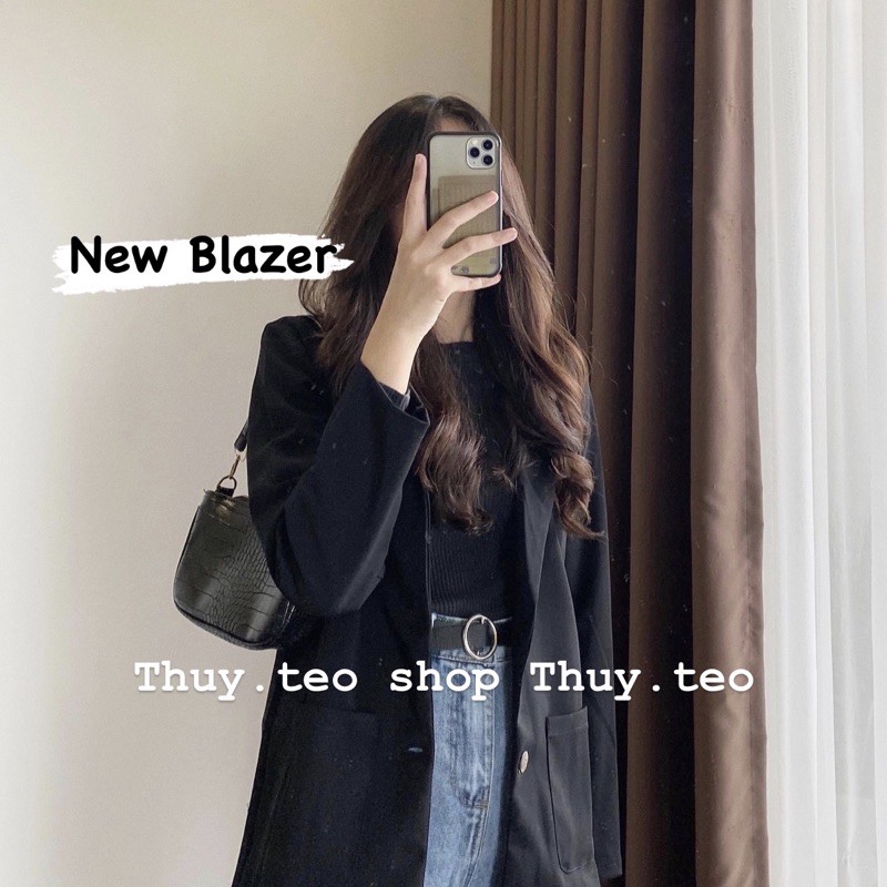 Áo khoác vest blazer kẻ, trơn, dạ Hàn Quốc - Áo khoác blazer chất đẹp