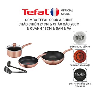 [LIFEMC11BPC -8% đơn 350K] Bộ Combo Nồi chảo Tefal Cook & Shine
