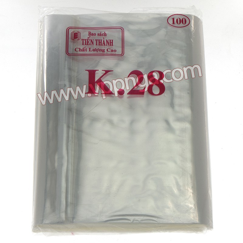 Bao sách Nylon bọc kiếng Tiến Thành, K28 (21 x 28,3)cm (100 tờ/xấp)