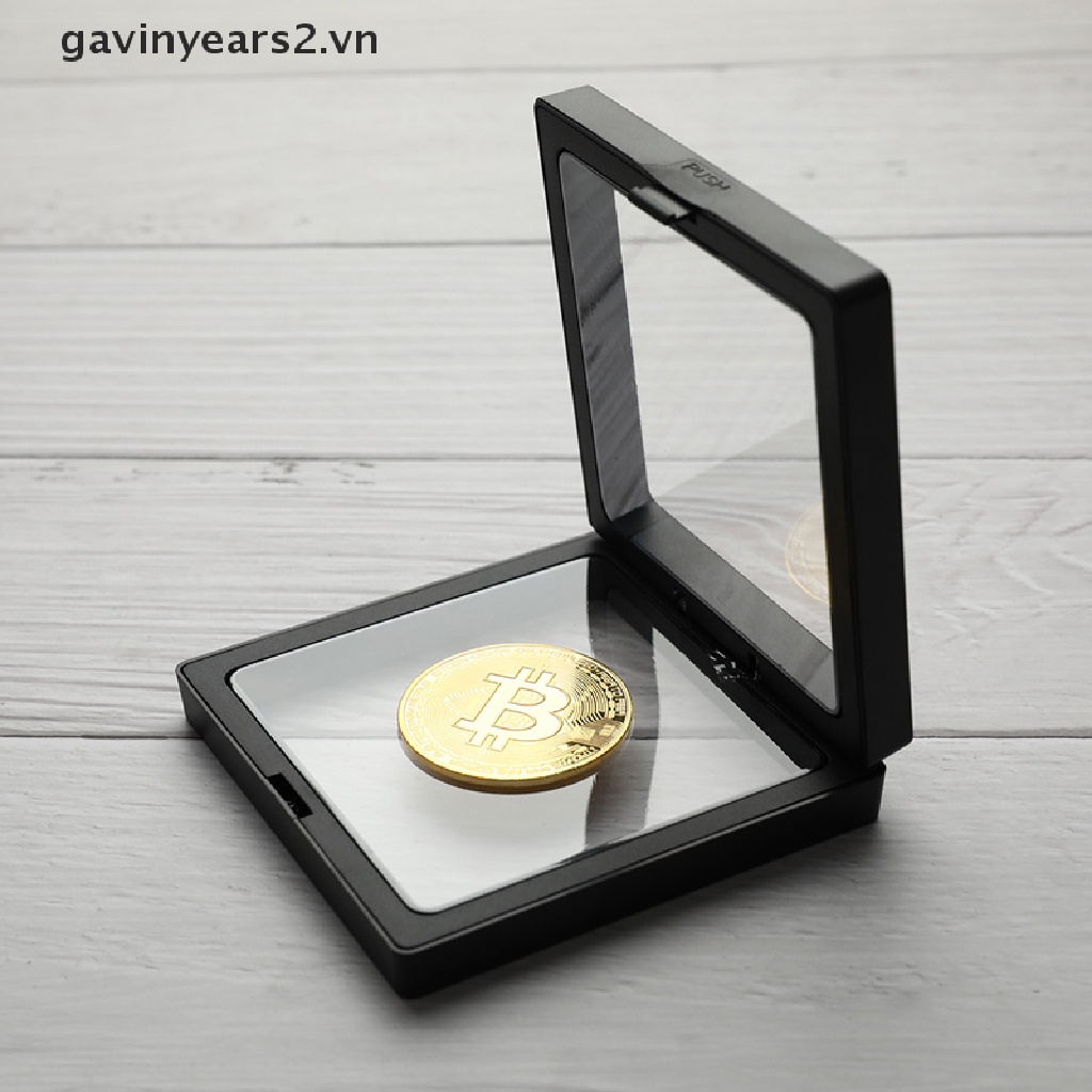 Bộ 1 Đồng Xu bitcoin Bằng Kim Loại Kèm Tay Cầm