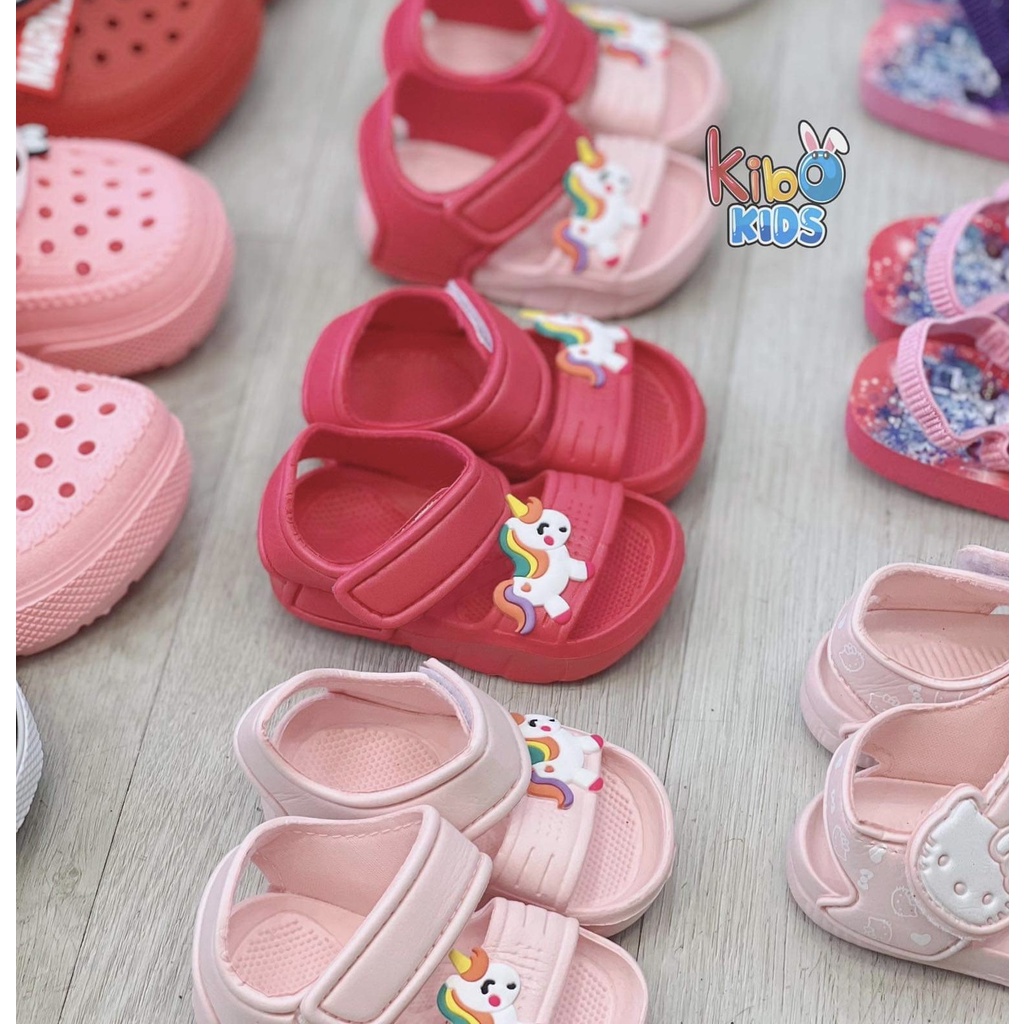 ￼￼Sandal Xốp Cho Bé Gái Siêu Nhẹ Siêu Bền Hoạ Tiết Ngựa Pony SA409