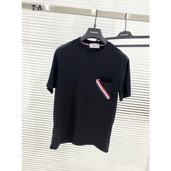 Áo Phông Nam Thome Brown Có Túi - Áo Thom Brown Cổ Tròn Cho Nam