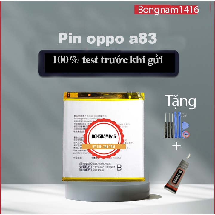Pin Oppo BLP649 / A83 tặng kèm bộ sửa và keo dán bongnamstore.