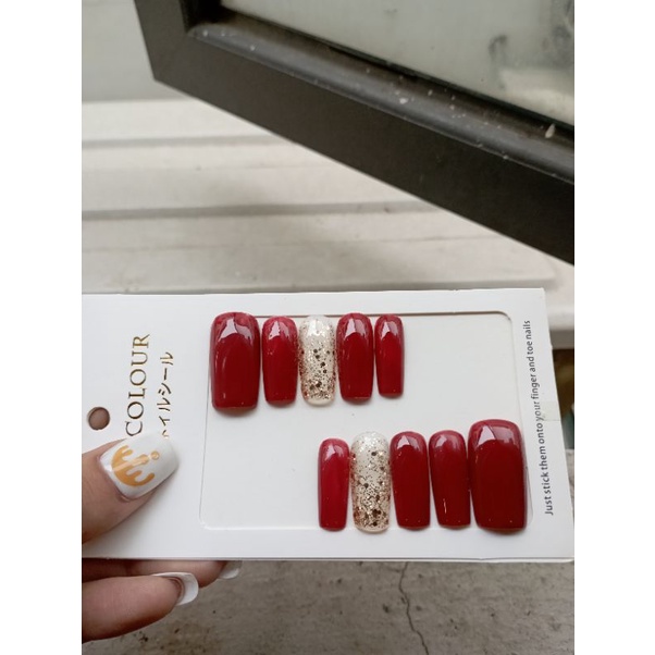 Nailbox thiết kế tone đỏ noel