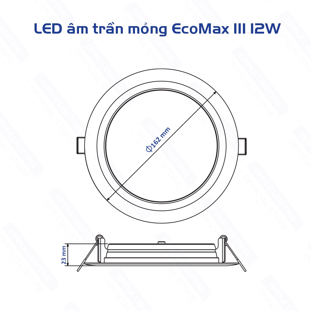 Bộ Đèn LED OPPLE Âm Trần Siêu Mỏng EcoMax III - Hiệu Suất Sáng Cao, Thiết Kế Mỏng Đẹp Mắt