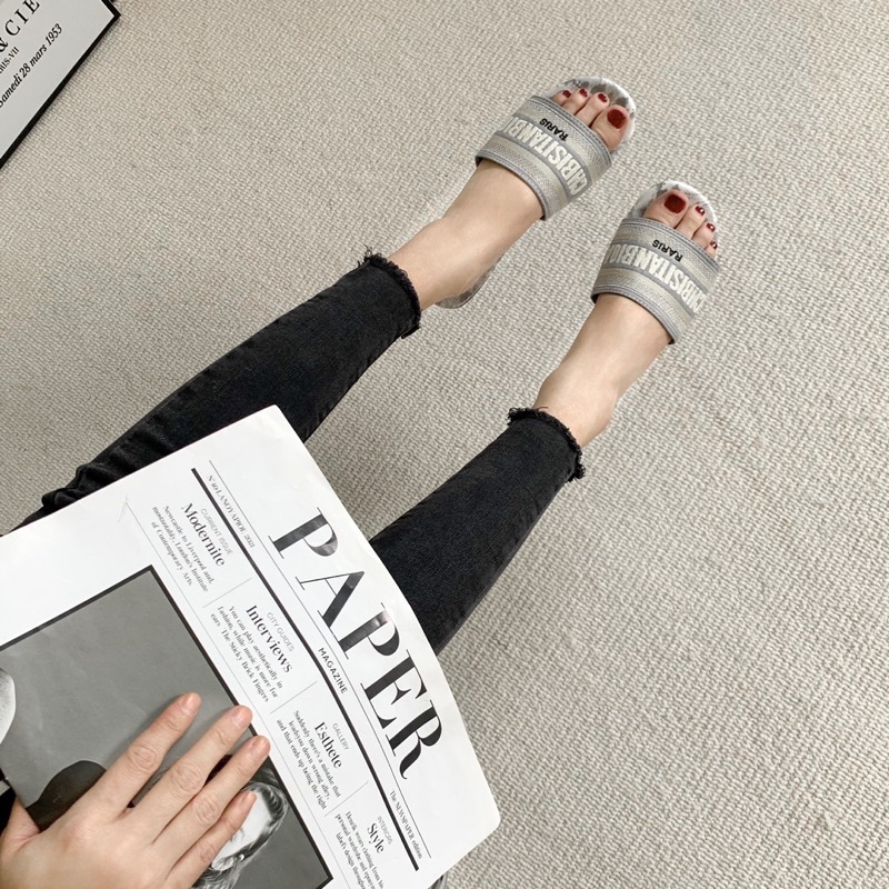 Sorami.Shoes | Dép nữ quai ngang họa tiết, dép lê nữ kiểu dáng thời trang sanh chảnh
