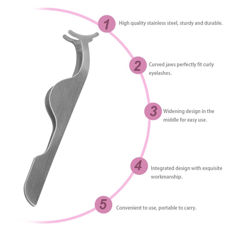 Nhíp gắn lông mi giả chuyên dụng bằng thép không gỉ