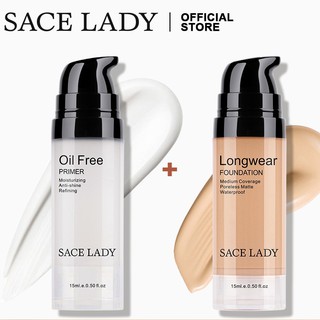 Bộ mỹ phẩm SACE LADY bao gồm bộ hai sản phẩm kem lót trang điểm không chứa dầu & kem nền dạng lỏng mờ