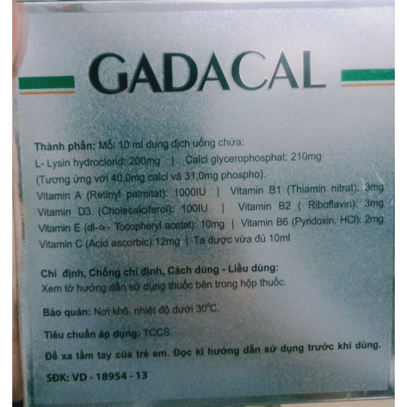 Bổ sung vitamin và khoáng chất Gadacal