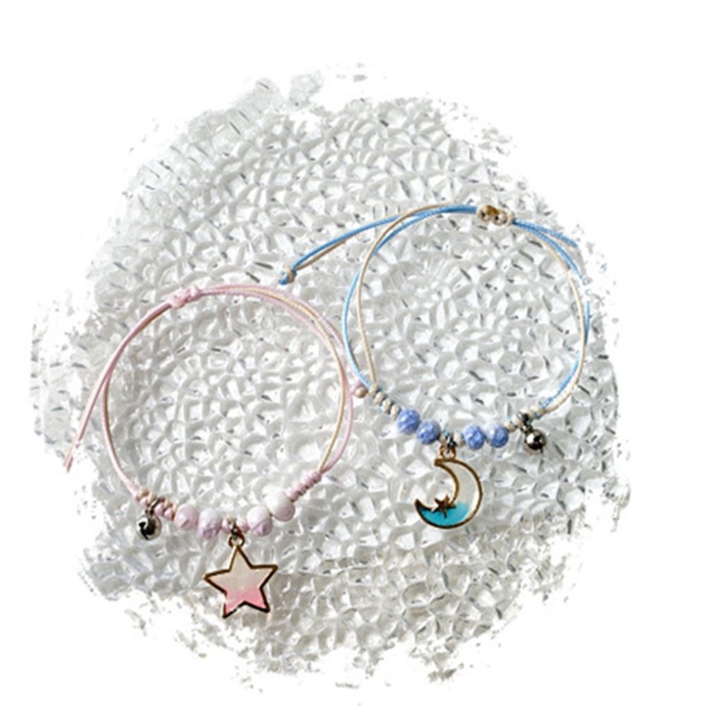 Vòng Tay Hình Mặt Trăng/Ngôi Sao Có Thể Điều Chỉnh Cho Cặp Đôi