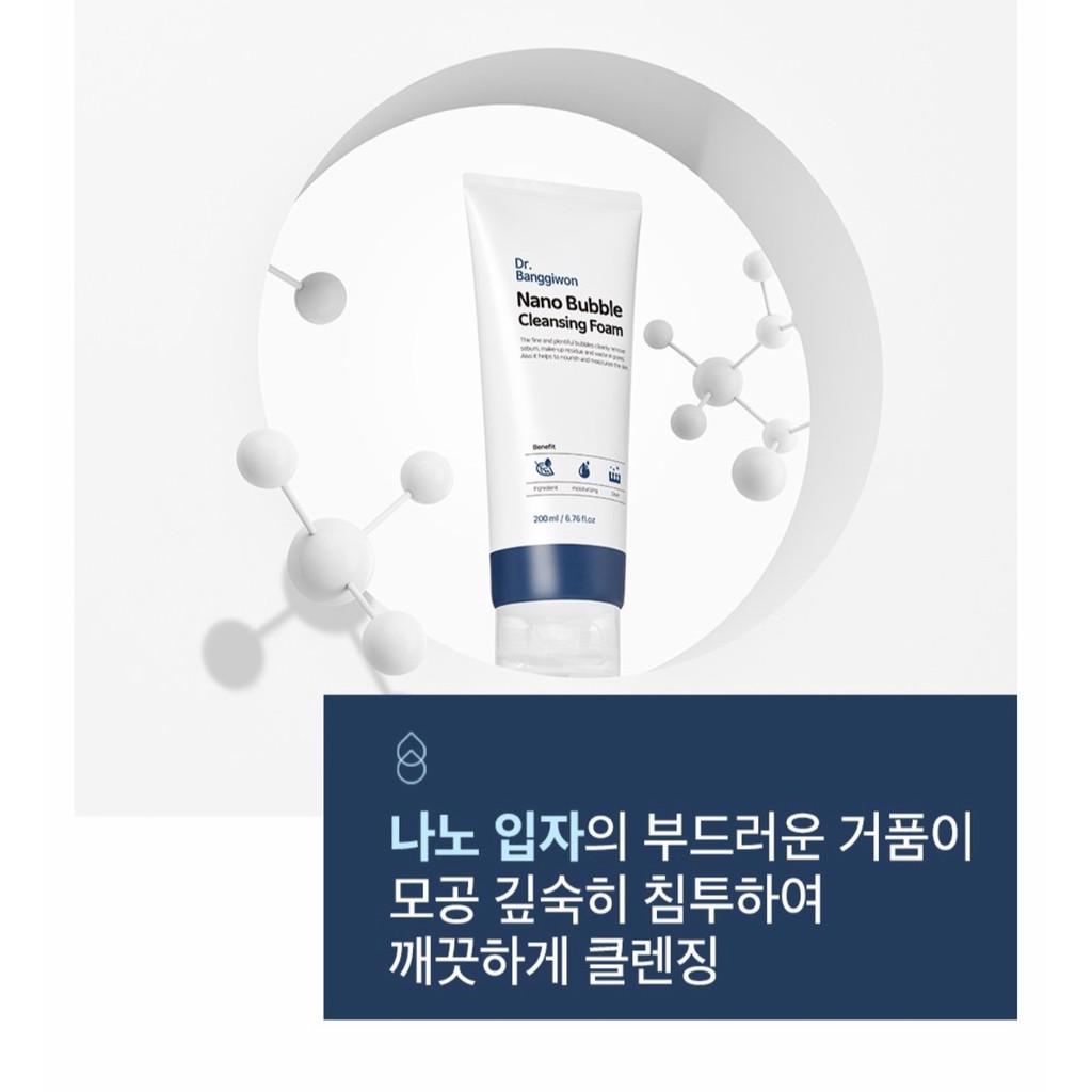 200ml Sữa rửa mặt tạo bọt DR+ Banggiwon Nano Hàn Quốc