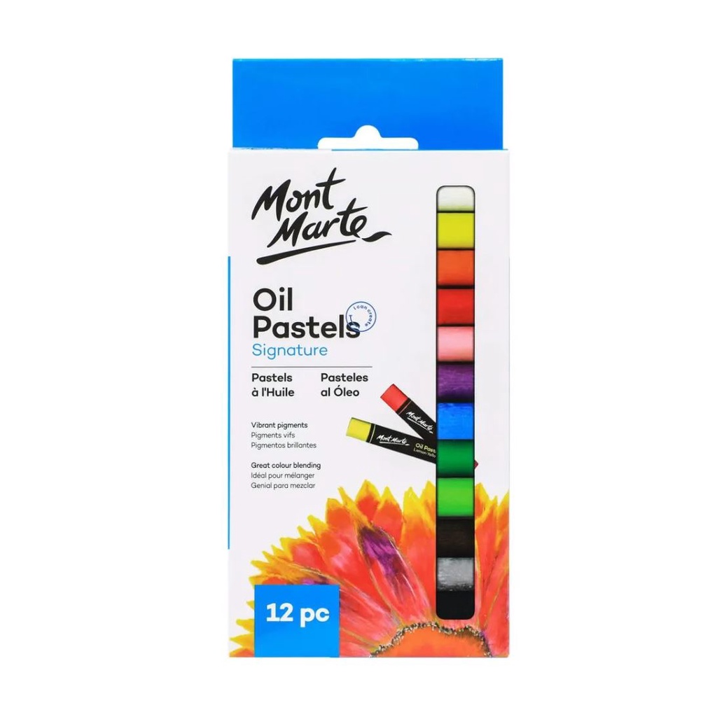 Màu Sáp Dầu Mont Marte 12/24 màu Cao Cấp