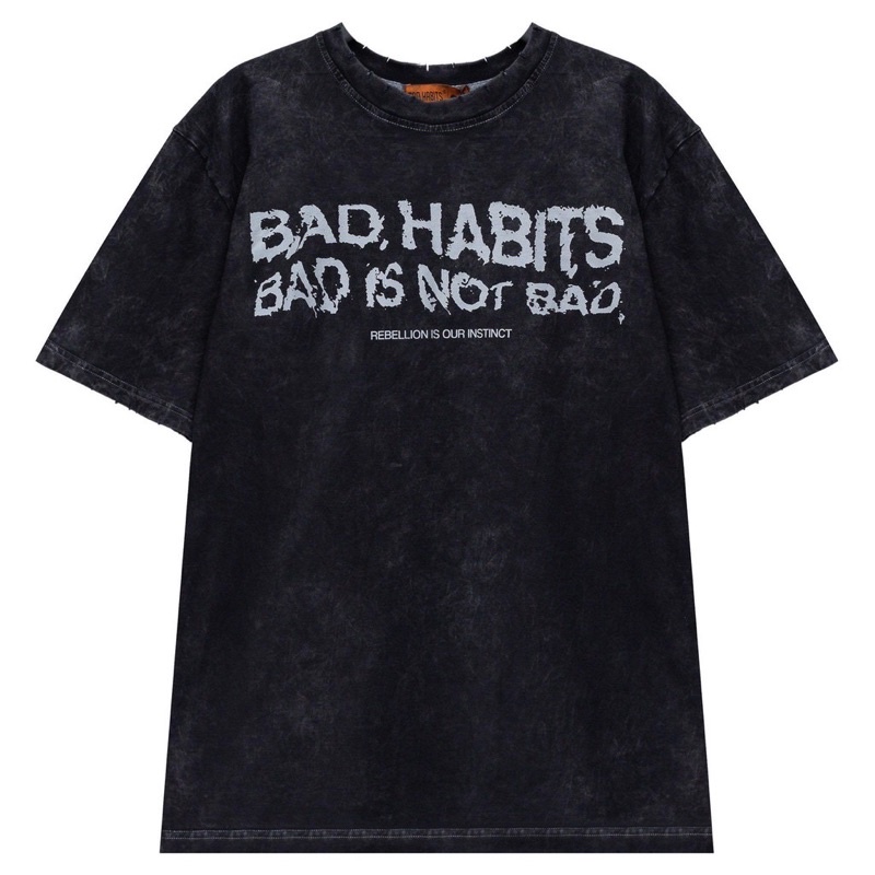 ÁO THUN UNISEX BAD HABITS WASHED