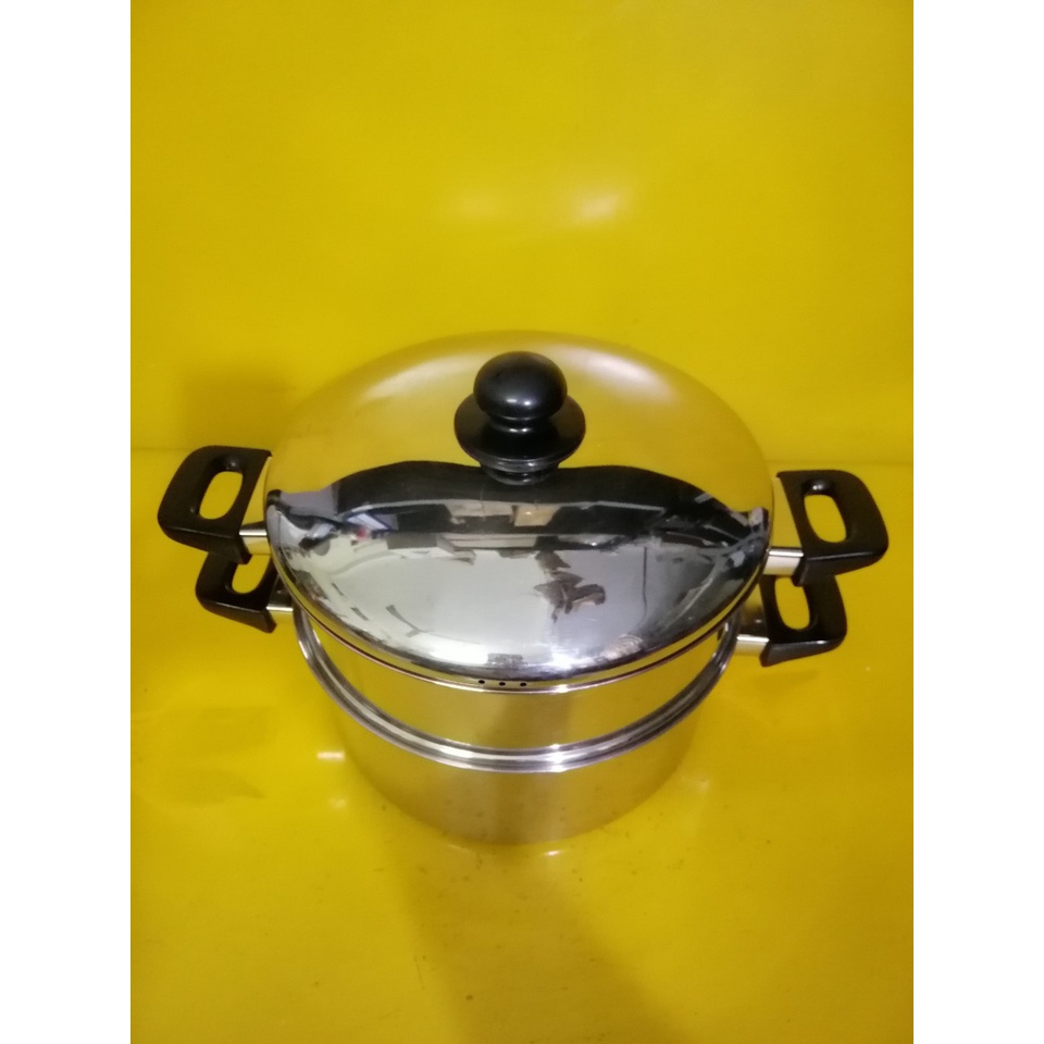 Nồi hấp inox nội địa Nhật, size 27cm, cao 18cm (mã 674KT), Không dùng từ