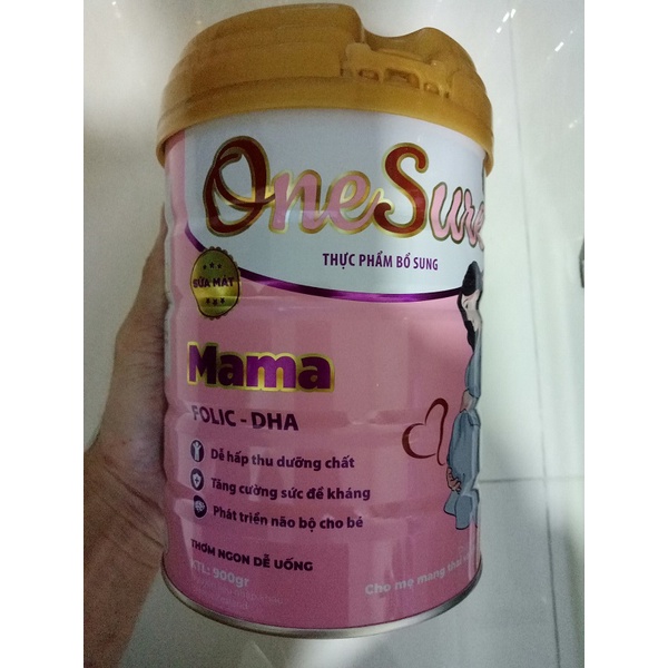 Sữa mát Onesure mama cho bà bầu, Hộp 900g, tăng cường vitamin, khoáng chất cho phụ nữ mang thai và cho con bú