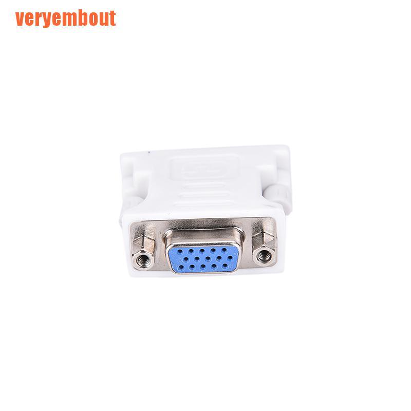 15 Pin VGA Female to 24+1 pin DVI-D Male Adapter Video Converter for PC L