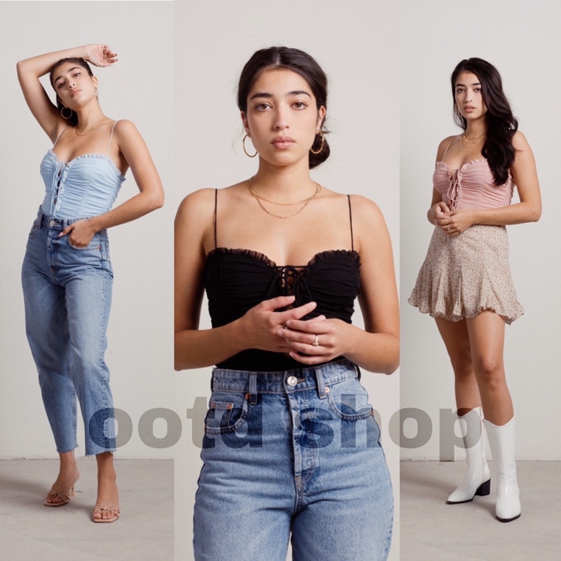 Áo liền quần bodysuit kiểu corset VNXK Blashe