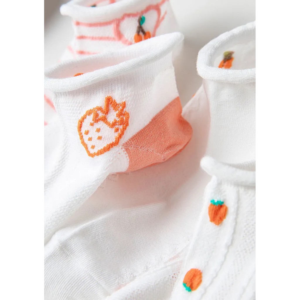 ❤️FREESHIP❤️ Tất - Vớ  Ulzzang Cổ Ngắn gân tăm Phong Cách Vintage Hàn Quốc họa tiết siêu xinh TA21