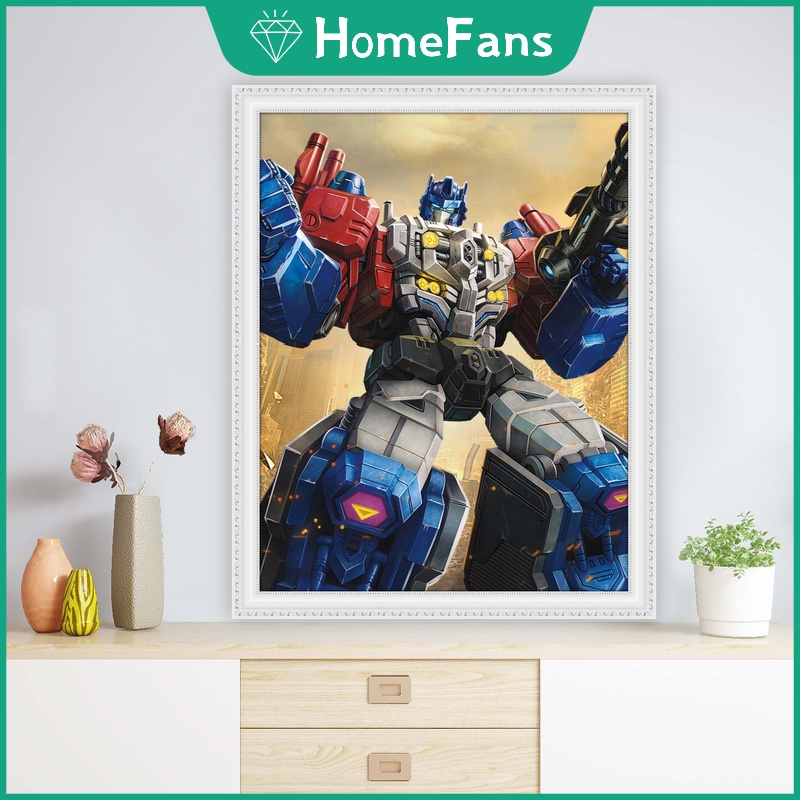 Bộ Dụng Cụ Làm Tranh Đính Đá 5D Họa Tiết GUNDAM Độc Đáo Kích Thước 40x50cm DIY Dùng Trang Trí Nhà Cửa
