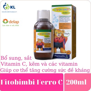 [Kèm Quà Tặng] Fitobimbi Ferro C - Bổ sung Sắt, Vitamin C, Kẽm và các Vitamin, khoáng chất. Giúp tăng cường sức đề kháng