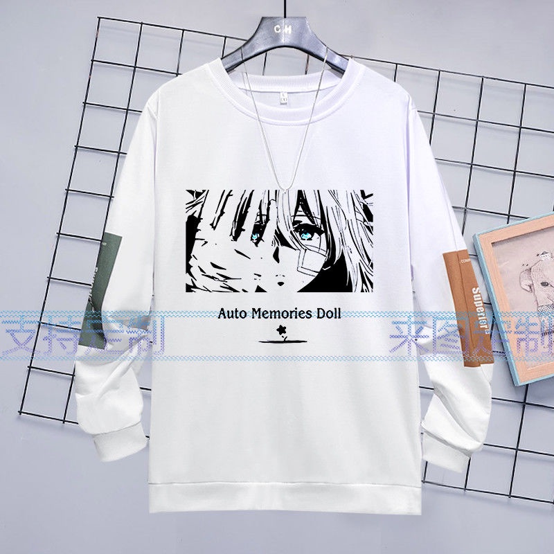 Áo thun tay dài cổ tròn in hình anime thời trang mùa thu cho nam và nữ