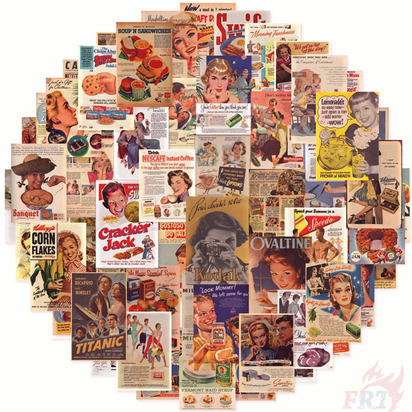 110Pcs/Set ❉ Retro Posters Junk Journal - Movie Advertising Series A Stickers ❉ Mixed DIY Fashion Luggage Laptop Skateboard Doodle Decals Stickers