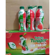 Sữa trái cây Twister vị Cam/Dâu Lốc 6 chai 290ml