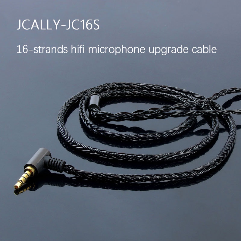Dây cáp tai nghe JCALLY JC16S 5N 16 sợi kèm micro 0.78mm Mmcx Qdc