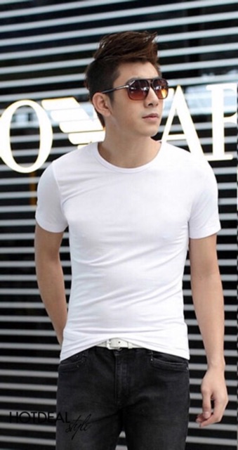 Áo thun nam body cổ tròn