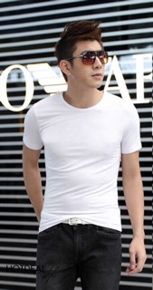 Áo thun nam body cổ tròn
