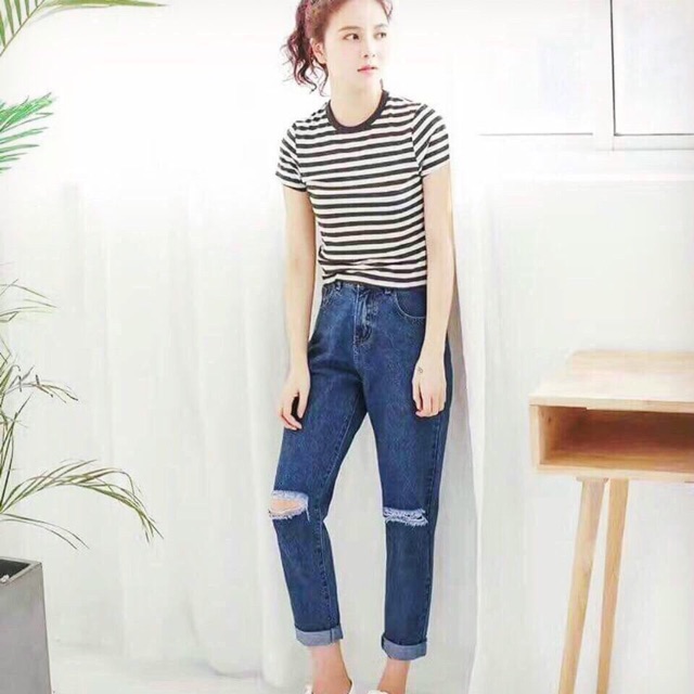 Quần baggy jean lưng cao | BigBuy360 - bigbuy360.vn