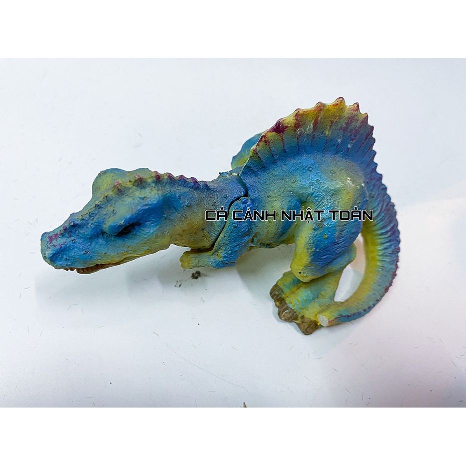 KHỦNG LONG THỔI OXY TRANG TRÍ BỂ CÁ NON BỘ TIỂU CẢNH 13X7X8CM