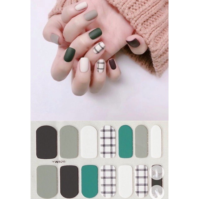 Set dán móng tay nails dán nghệ thuật nhiều màu - có ngay bộ móng đẹp trong 5 phút (Nail wraps / Nail stickers)