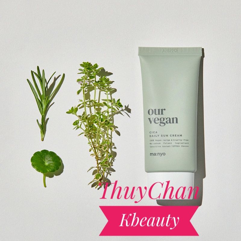MS49  Kem chống nắng vật lí Manyo Our Vegan Cica/Basic/Tone up Daily Sun Cream 50ml