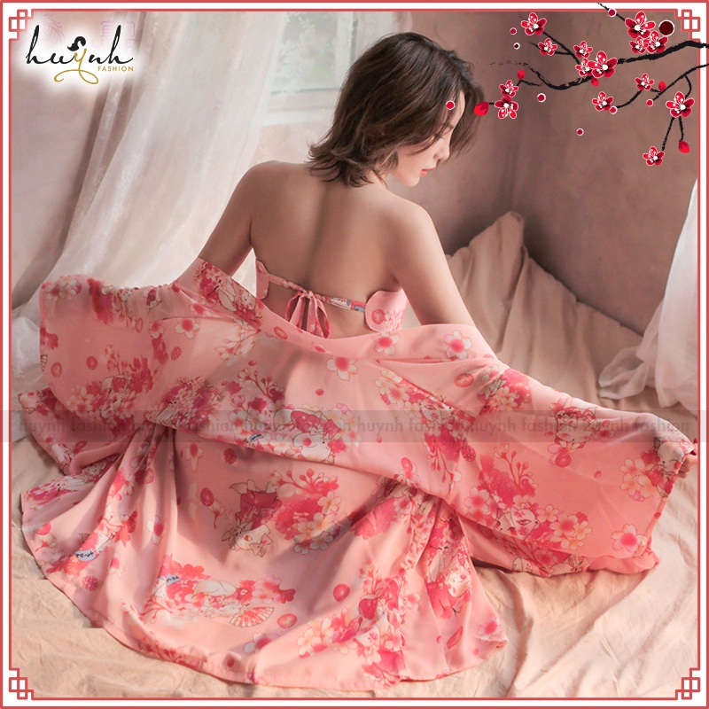 Áo Choàng Ngủ Cosplay Kimono Hóa Trang Phong Cách Nhật Bản Gợi Cảm - CO22