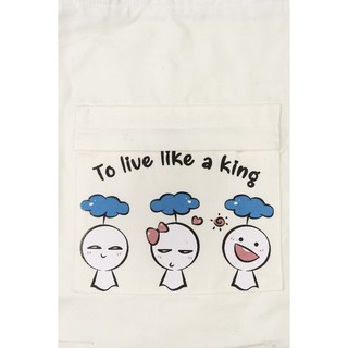 Túi vải canvas đa năng trắng