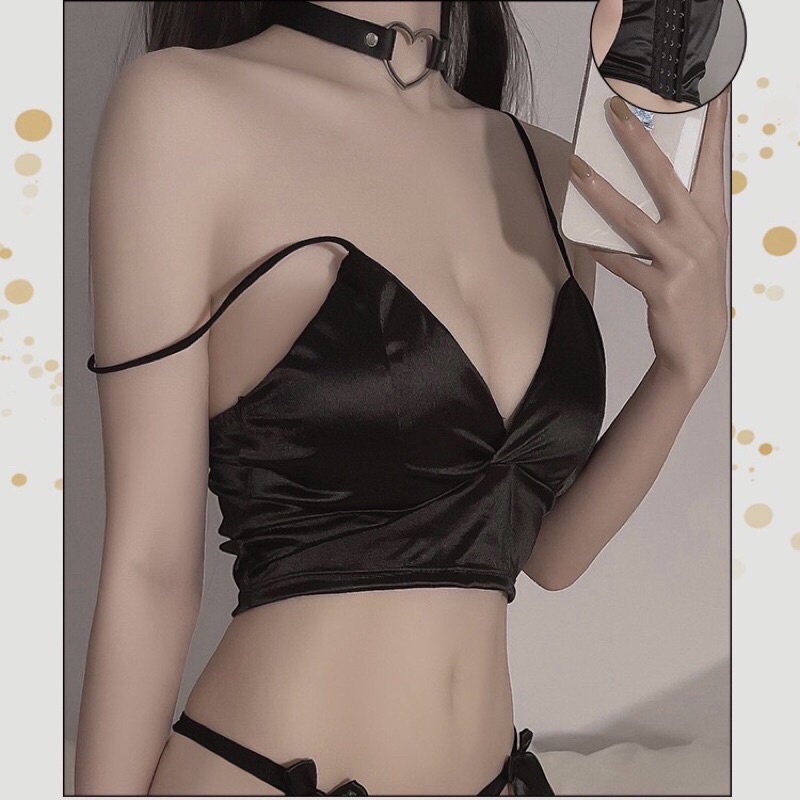 Nội Y Cao Cấp Áo Lót Satin Cổ V Quyến Rũ • Sexy • QR1131