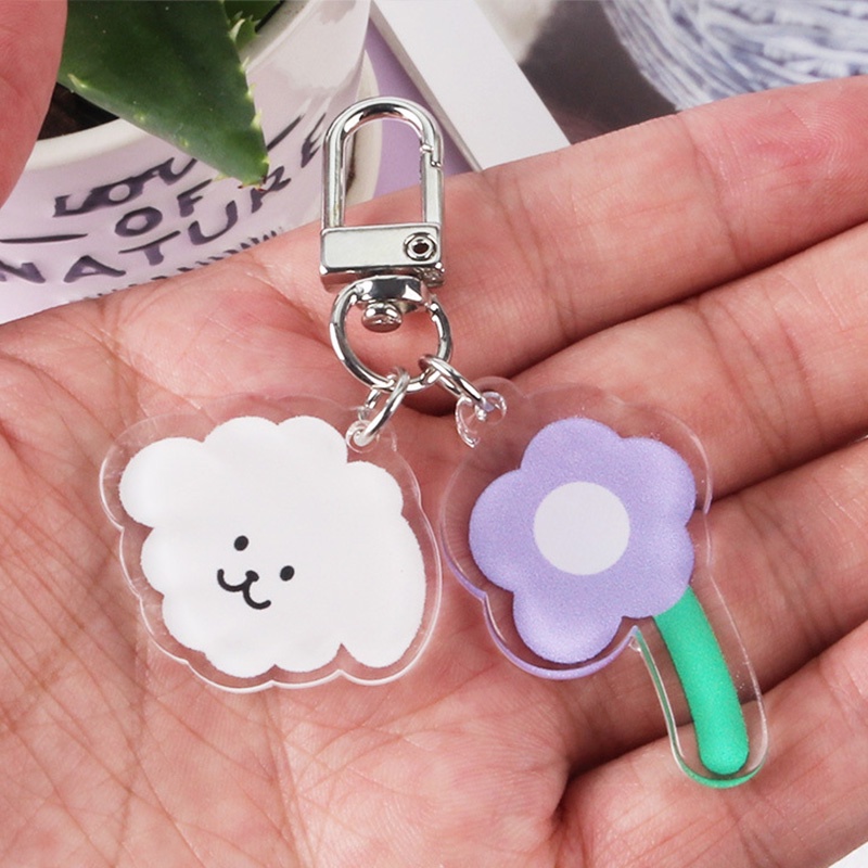 Móc Khóa Hình Đám Mây Và Hoa Thời Trang Đa Năng