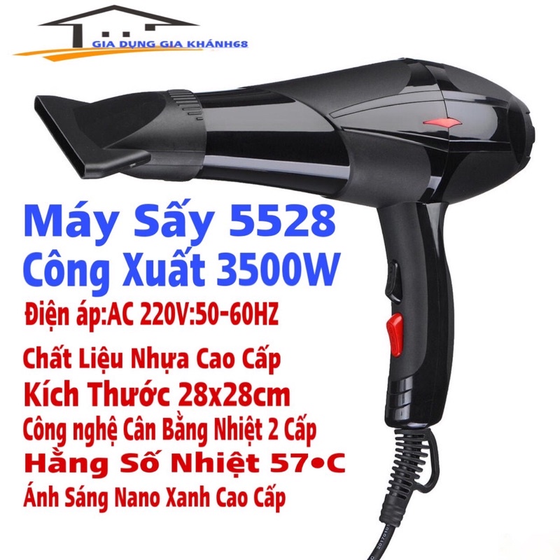 Máy Sấy Tóc 2 Chiều Nóng Lạnh Công Suất Lớn 3500W-TH_5528