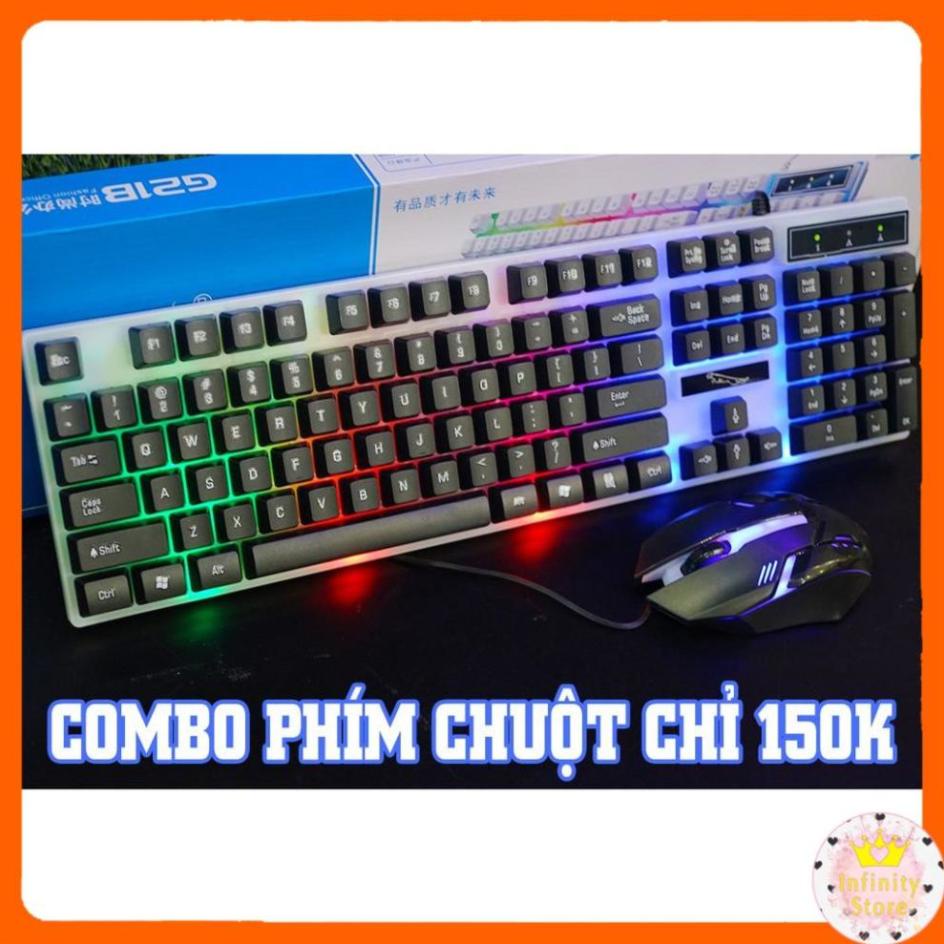 COMBO PHÍM CHUỘT GIẢ CƠ LIMEIDE G21 LED RAINBOW INFINY DECOR