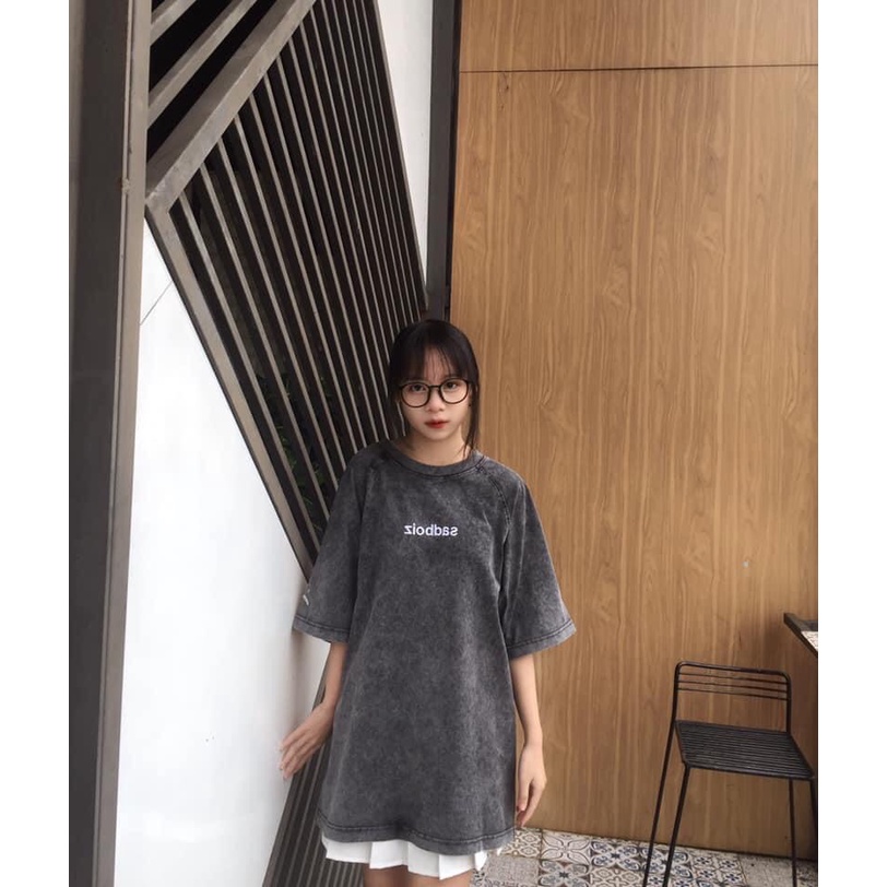 Áo Thun Loang Đen Unisex🌸 Phông Form Rộng Ngắn Tay In Hình Cá Tính Nam Nữ - CARINA