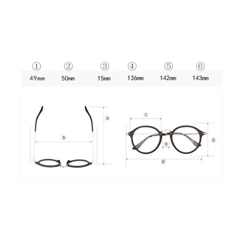 Mắt Kính Gọng Kim Loại Chống Ánh Sáng Xanh Phong Cách retro Thời Trang unisex