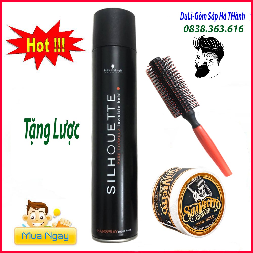 Combo 3 gôm xịt tóc shihouette hàng chuẩn salon công ty dành cho mọi loại tóc