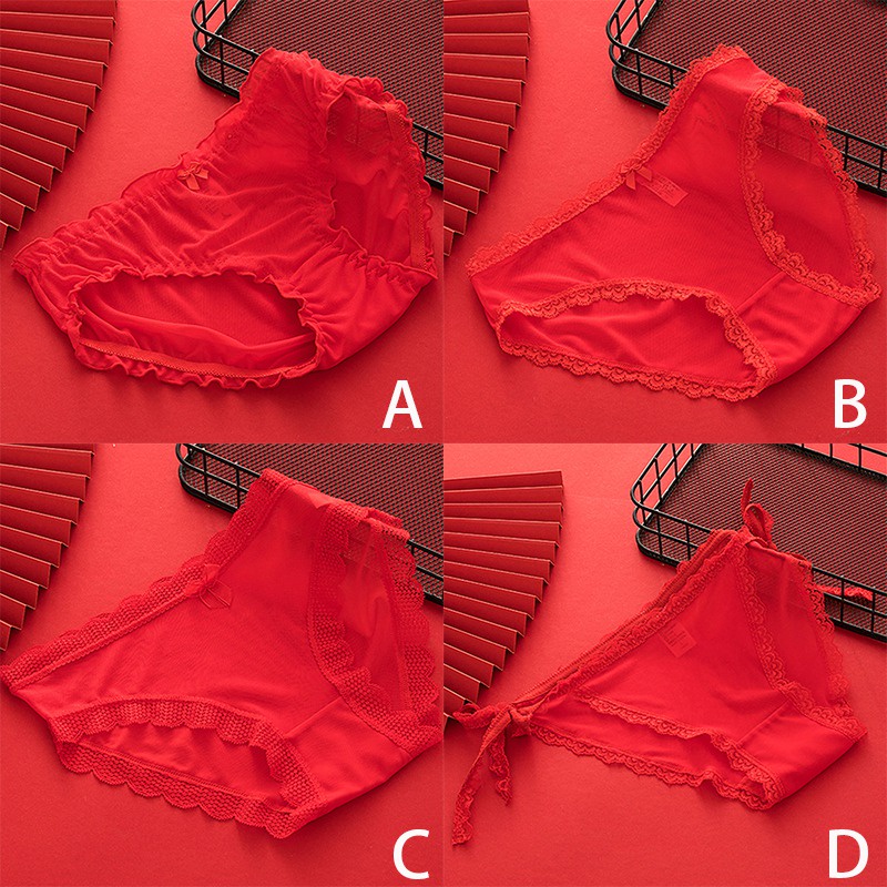 Quần lót ren thoáng khí che phủ toàn diện thoải mái cho nữ