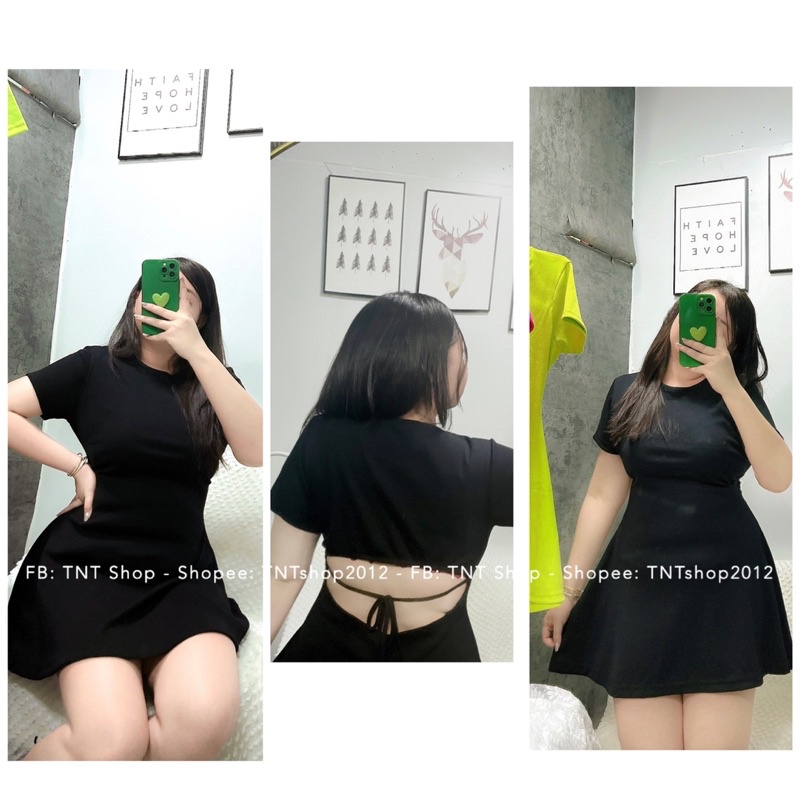 ĐẦM BODY THUN GÂN KHOÉT LƯNG CỘT DÂY [TNT Shop Bigsize 60Kg 90Kg]