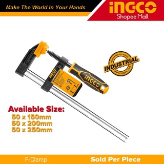 Kẹp gỗ chữ f 50mm x 150 mm / 50mm x 200 mm/ 50mm x 250 mm ingco hfc020501 lực kẹp tối đa 170 kg