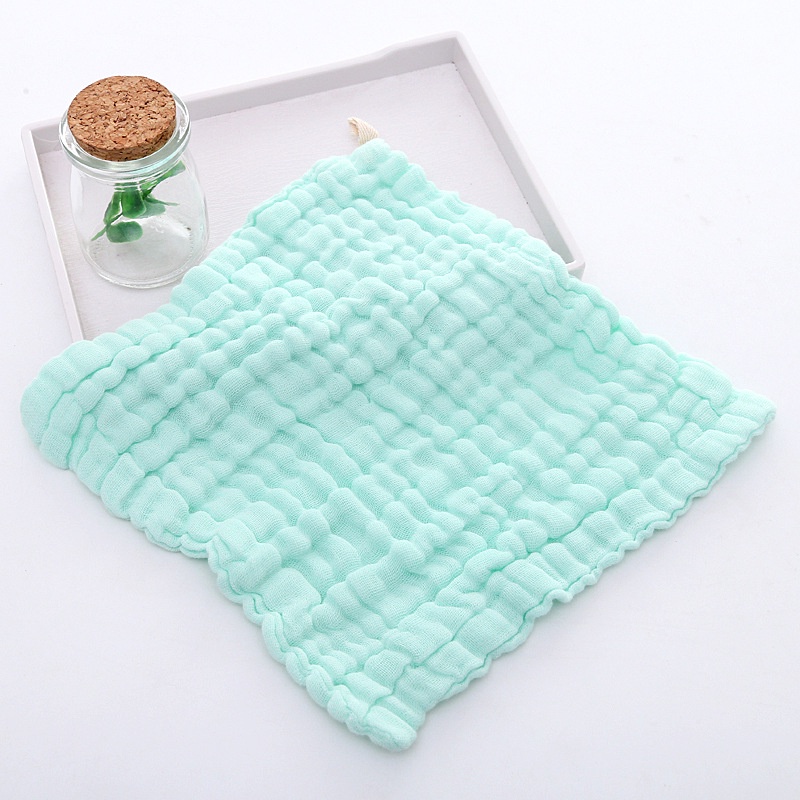 Khăn mặt xô 6 lớp cho bé - Khăn sữa cho bé 6 lớp màu trơn dày dặn